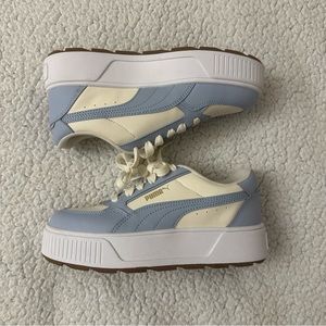 Brand New Blue White Gold Accent Puma Platform Sneakers